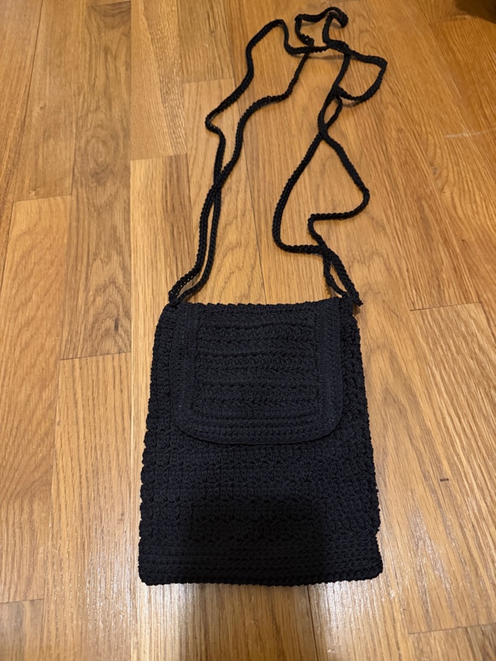GAP Black Crochet Crossbody Purse